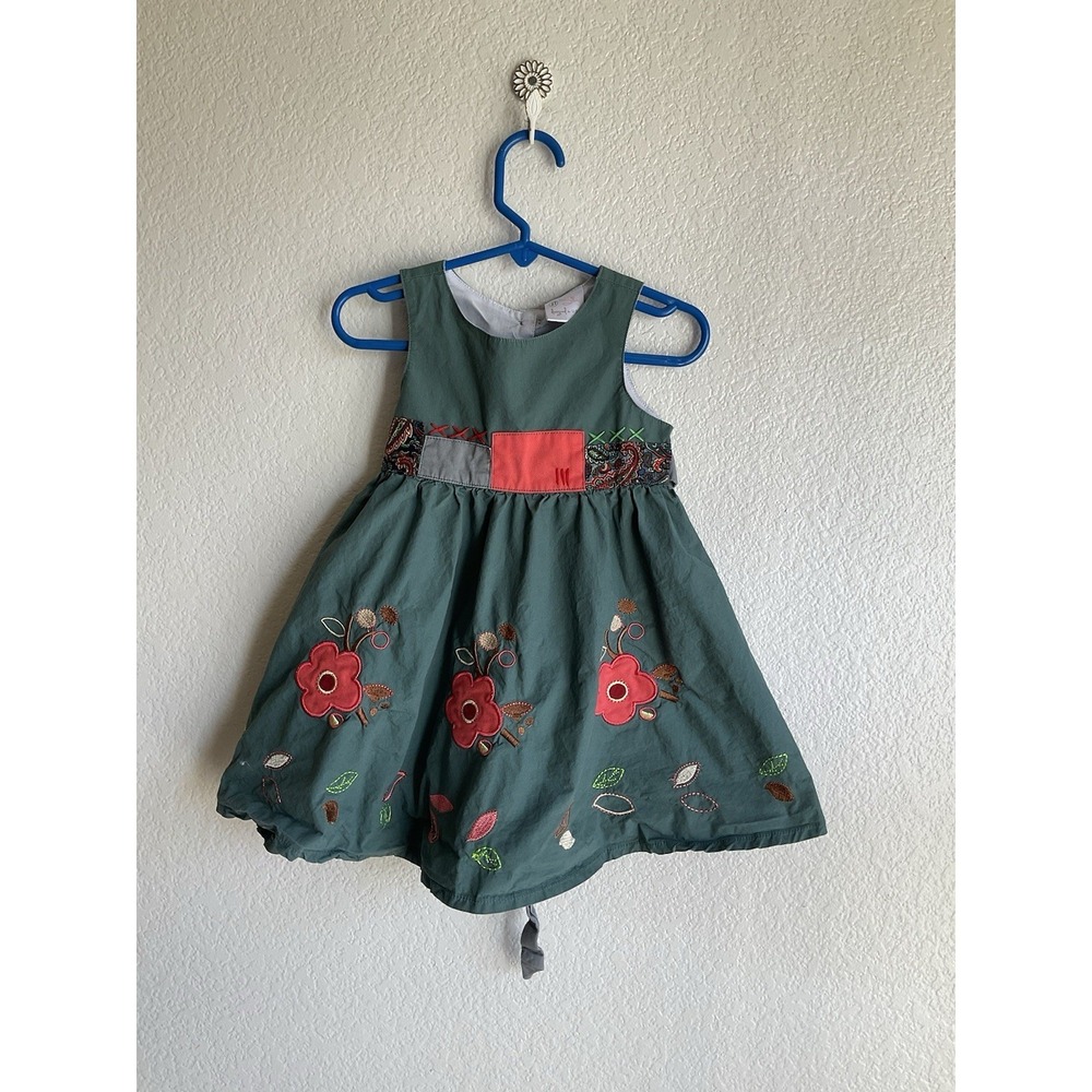 Silly‎ Sassy Green Girls Dress 2T Spring Summer  100 Cotton